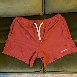 BAMBOO Men's Athletic Reddish orange Shorts